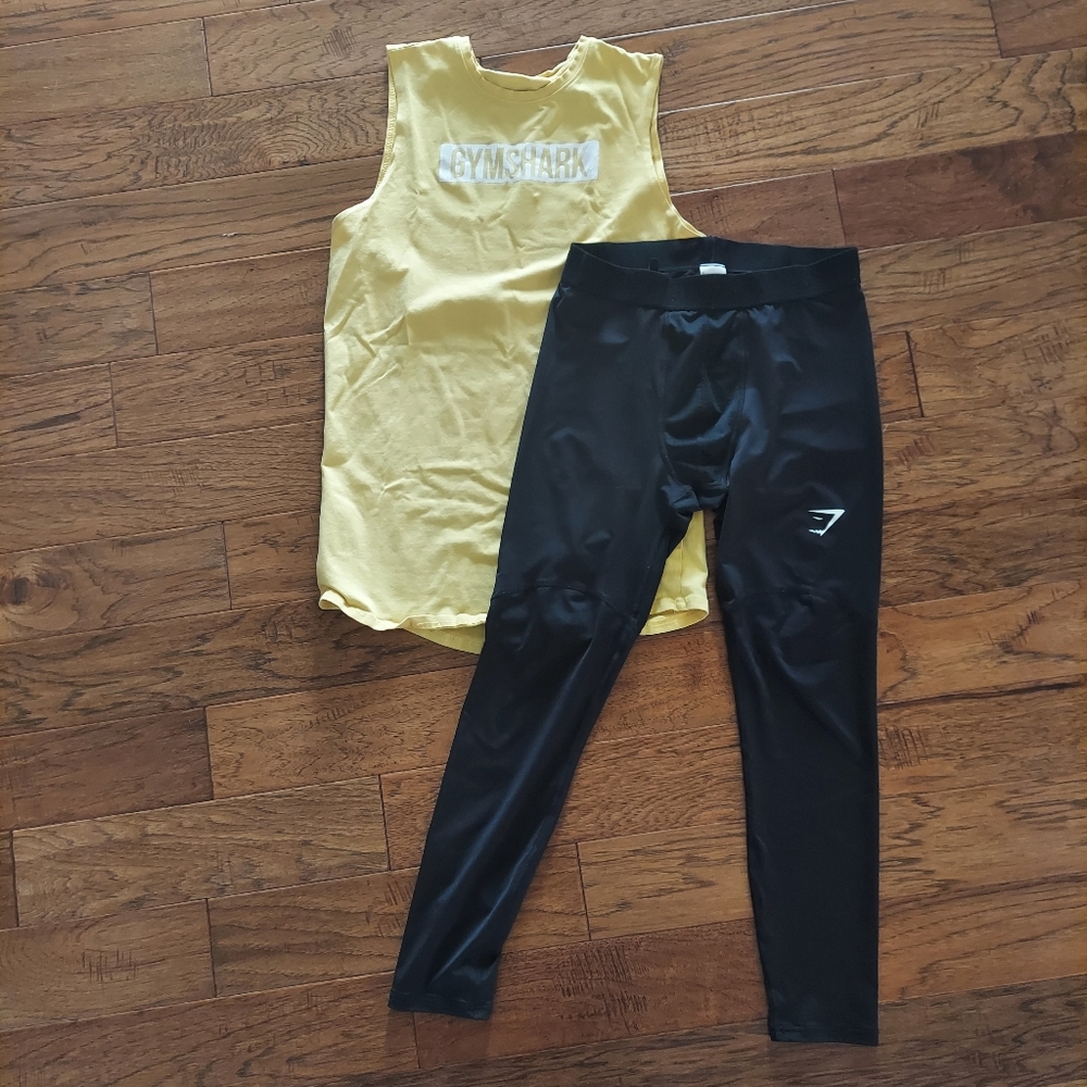Gymshark mens tank and workout pants